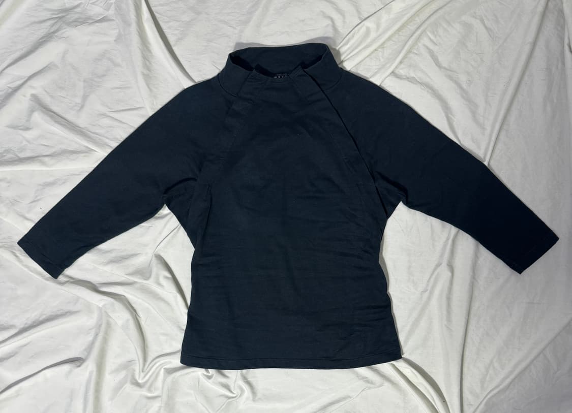 wxyz 요지야마모토 패널 디자인 모크넥 탑 상품이미지5