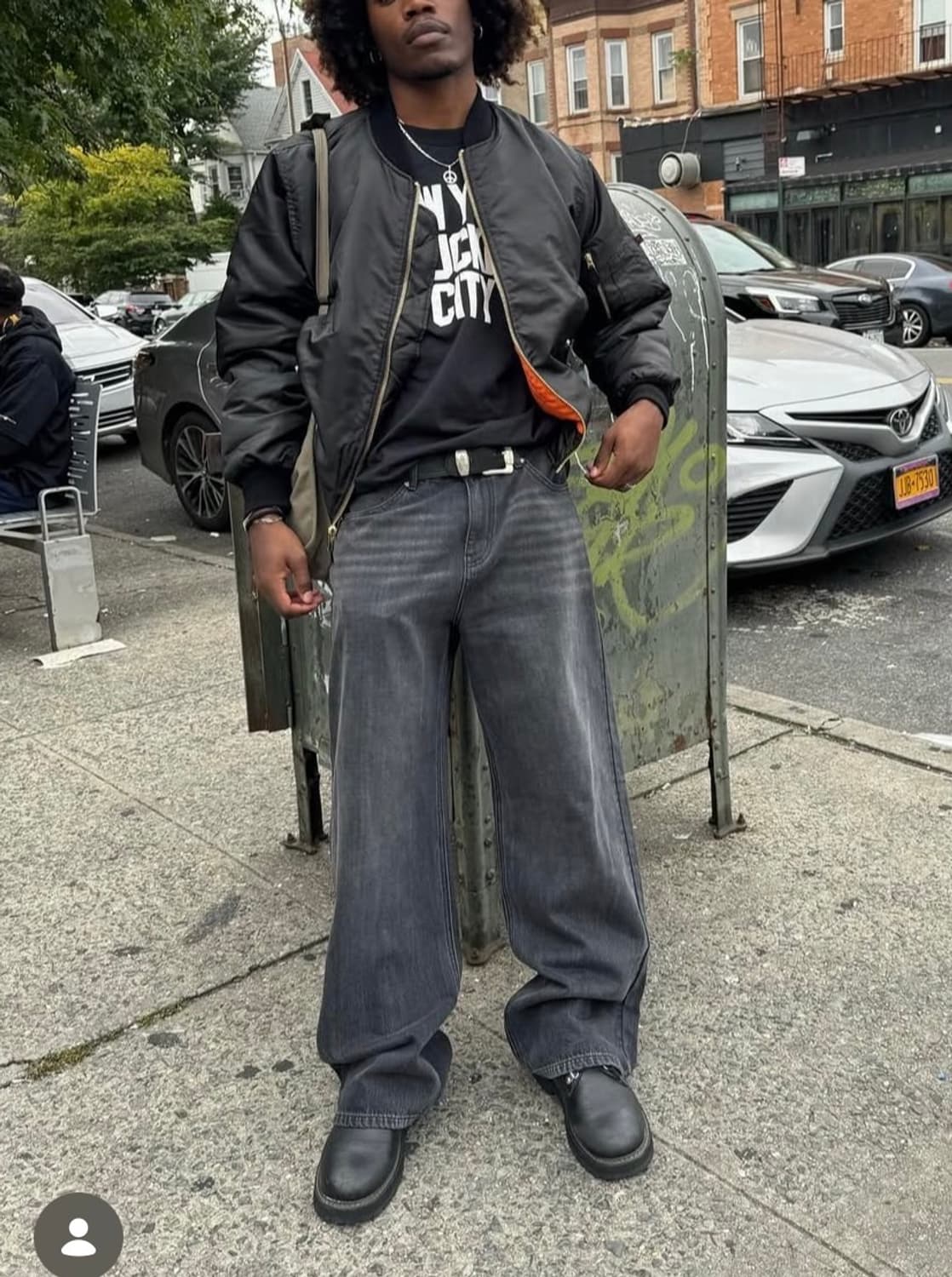 zicmade / 와이드 레그 데님 블랙 / 30 상품이미지1