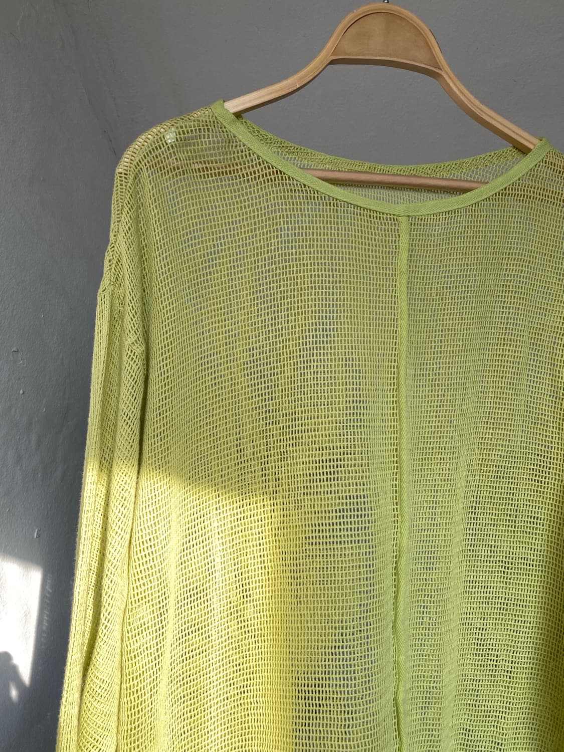 연두 레이어드 그물 네트탑 상품이미지2