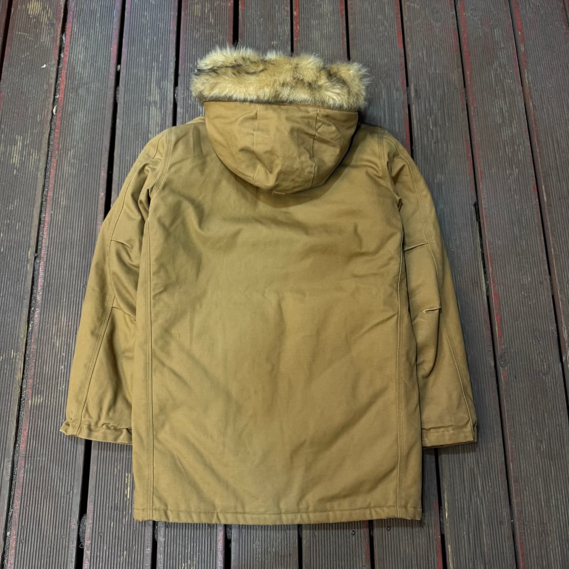 칼하트 퍼 후드 워크자켓 된장 상품이미지2