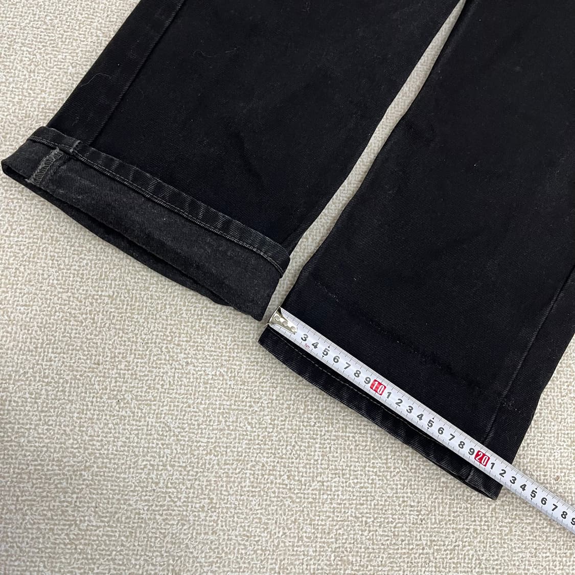 [36] 리바이스 505 레귤러 스트레이트 블랙 데님 바지 0102M1 상품이미지9