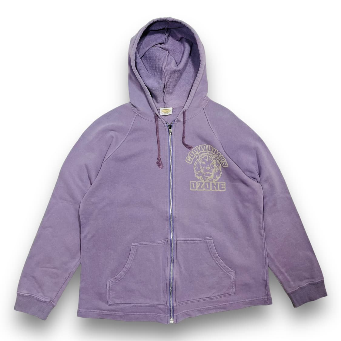 오존 커뮤니티 라이언 로고 빈티지 퍼플 후디 집업 상품이미지3