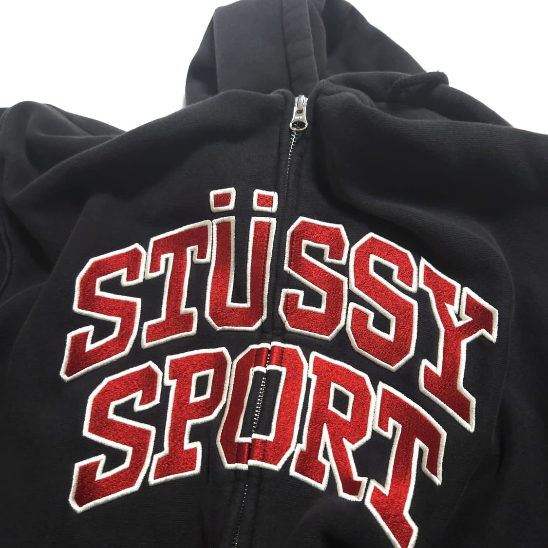 스투시 스포츠 풀집 후드 집업 워시드블랙 상품이미지5