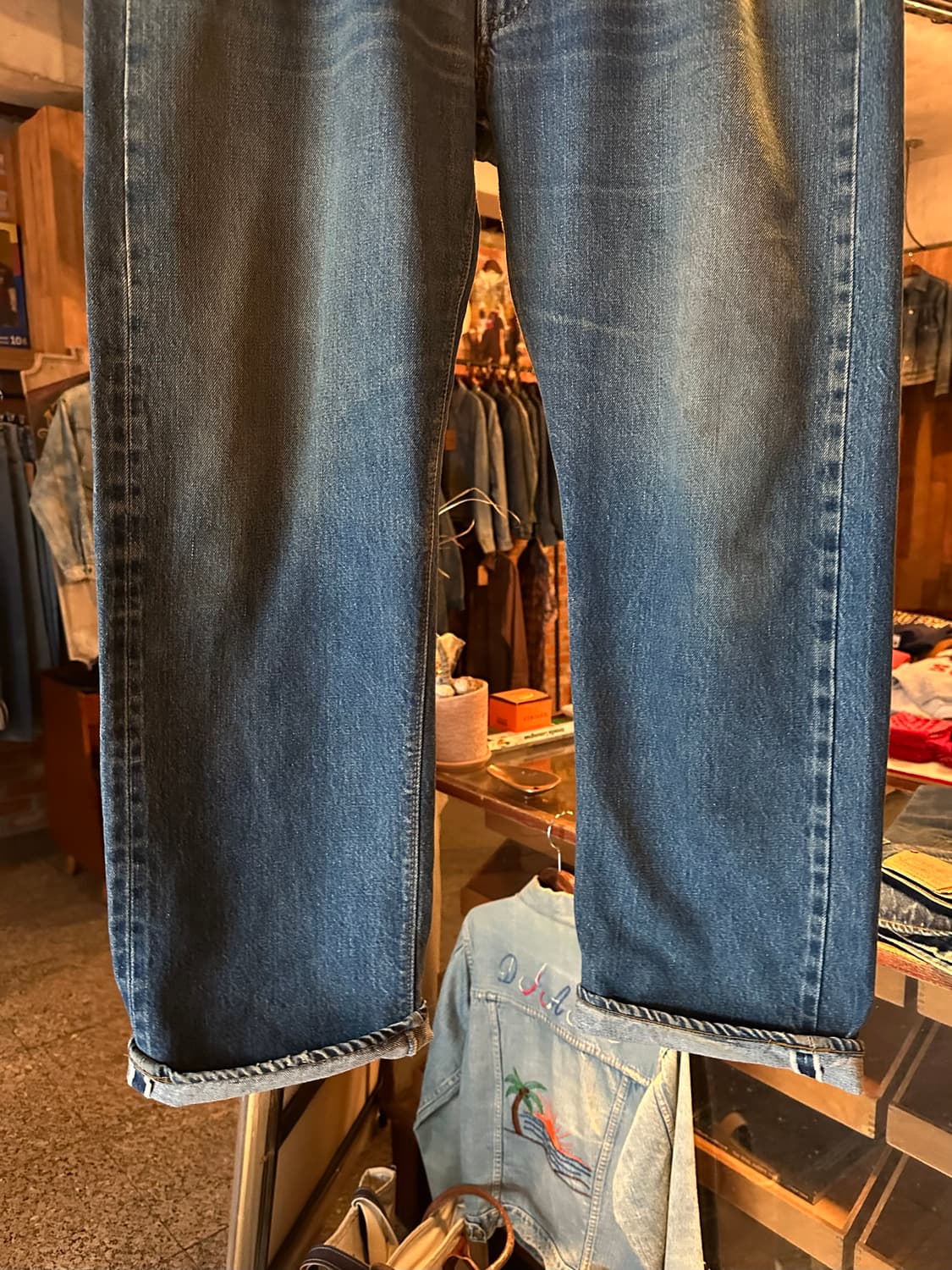 70s USA 빈티지 리바이스 501 66후기 셀비지 데님 팬츠 상품이미지3