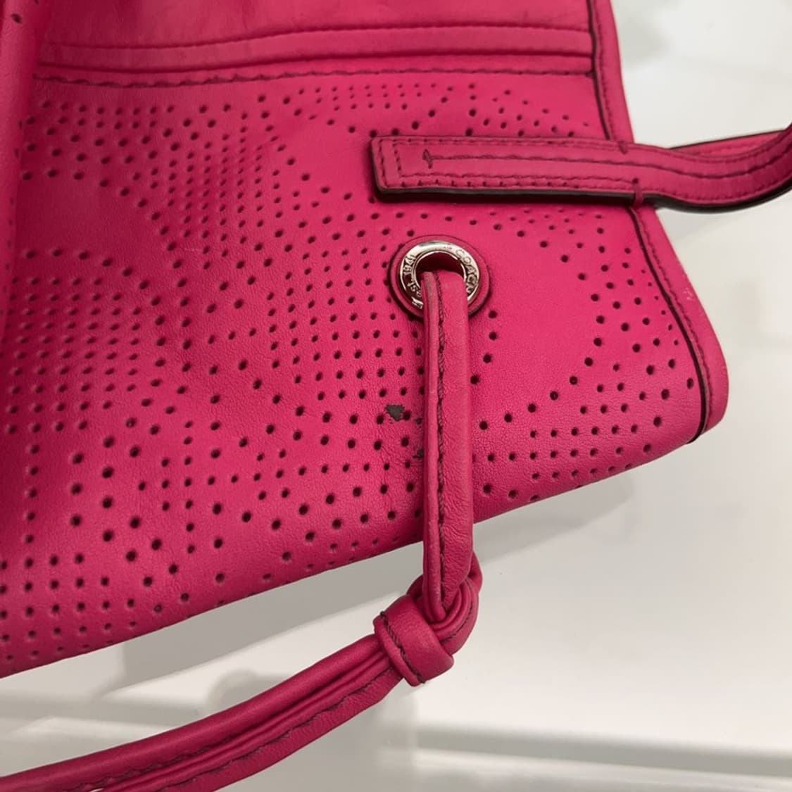 코치 빈티지 핑크 숄더백 토트백 C06335 상품이미지7
