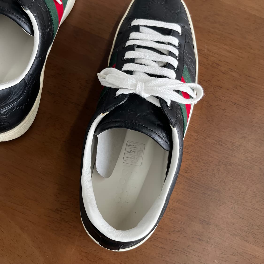구찌 에이스 레더 스니커즈 Uk8 상품이미지5