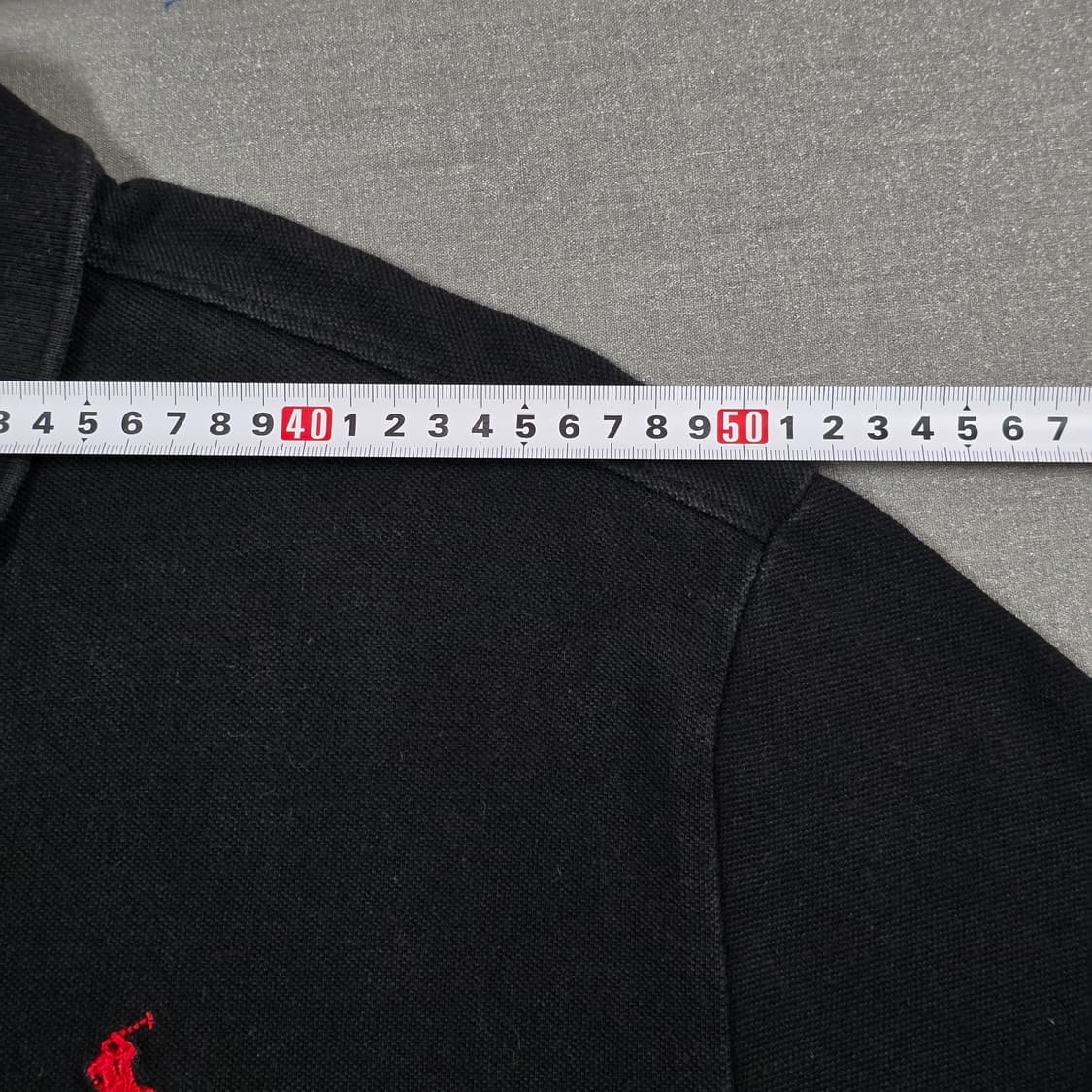 XL 폴로 랄프로렌 블랙 반팔 카라티 커스텀슬림핏 상품이미지5