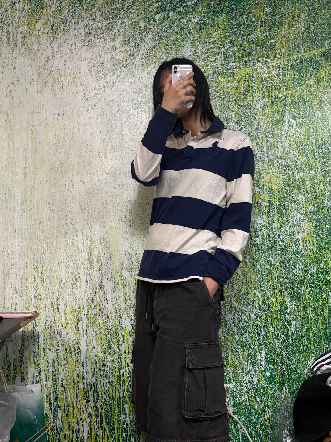 폴로 빅포니 치프키프 네이비 럭비티 스트라이프 긴팔 롱슬리브 키즈XL 상품이미지4