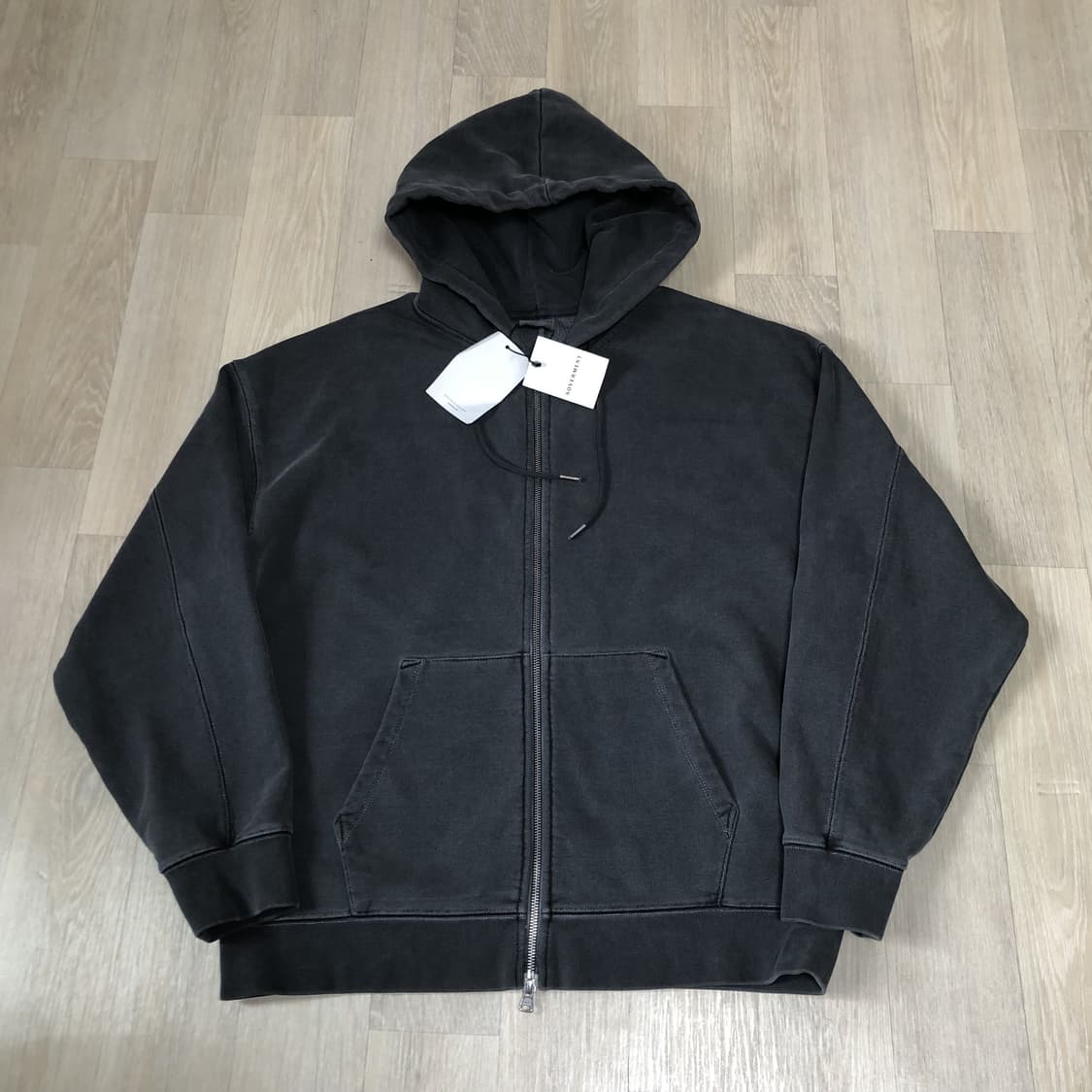 (XL) 소버먼트 SOVERMENT 980G 피그먼트 후드집업 스웻셔츠  상품이미지2