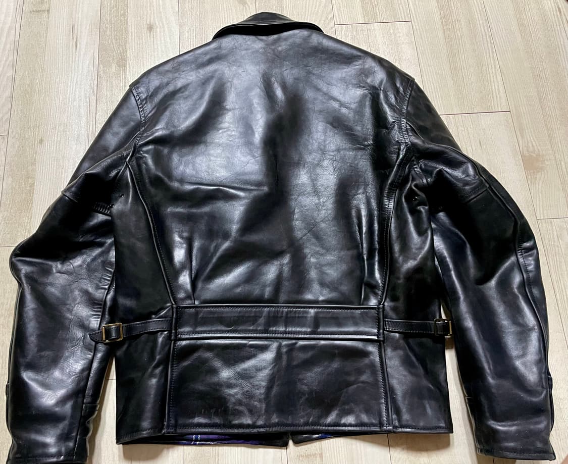 [38] 에어로레더 하프벨트 크롬악셀 블랙 홀스하이드 상품이미지4