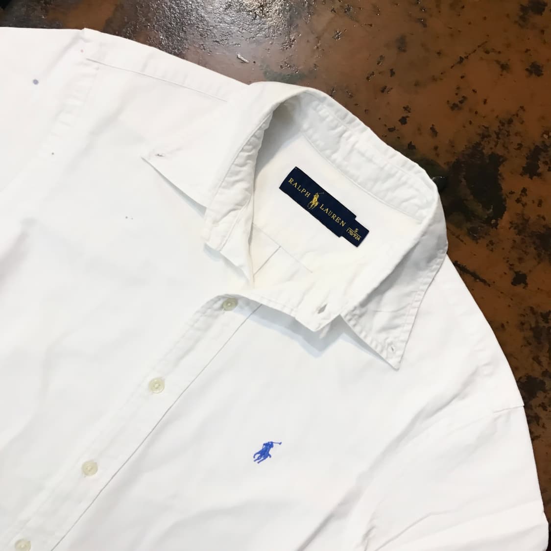 폴로랄프로렌 화이트 옥스포드 반팔 셔츠 남성 102 여성 루즈핏 상품이미지3