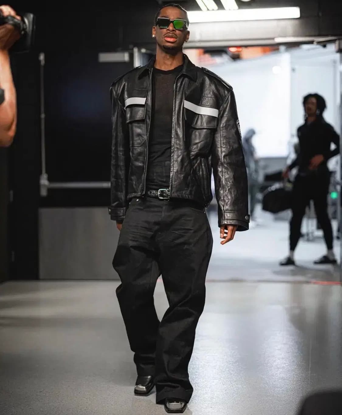 발렌시아가 파리 유니폼 레더 자켓 상품이미지2