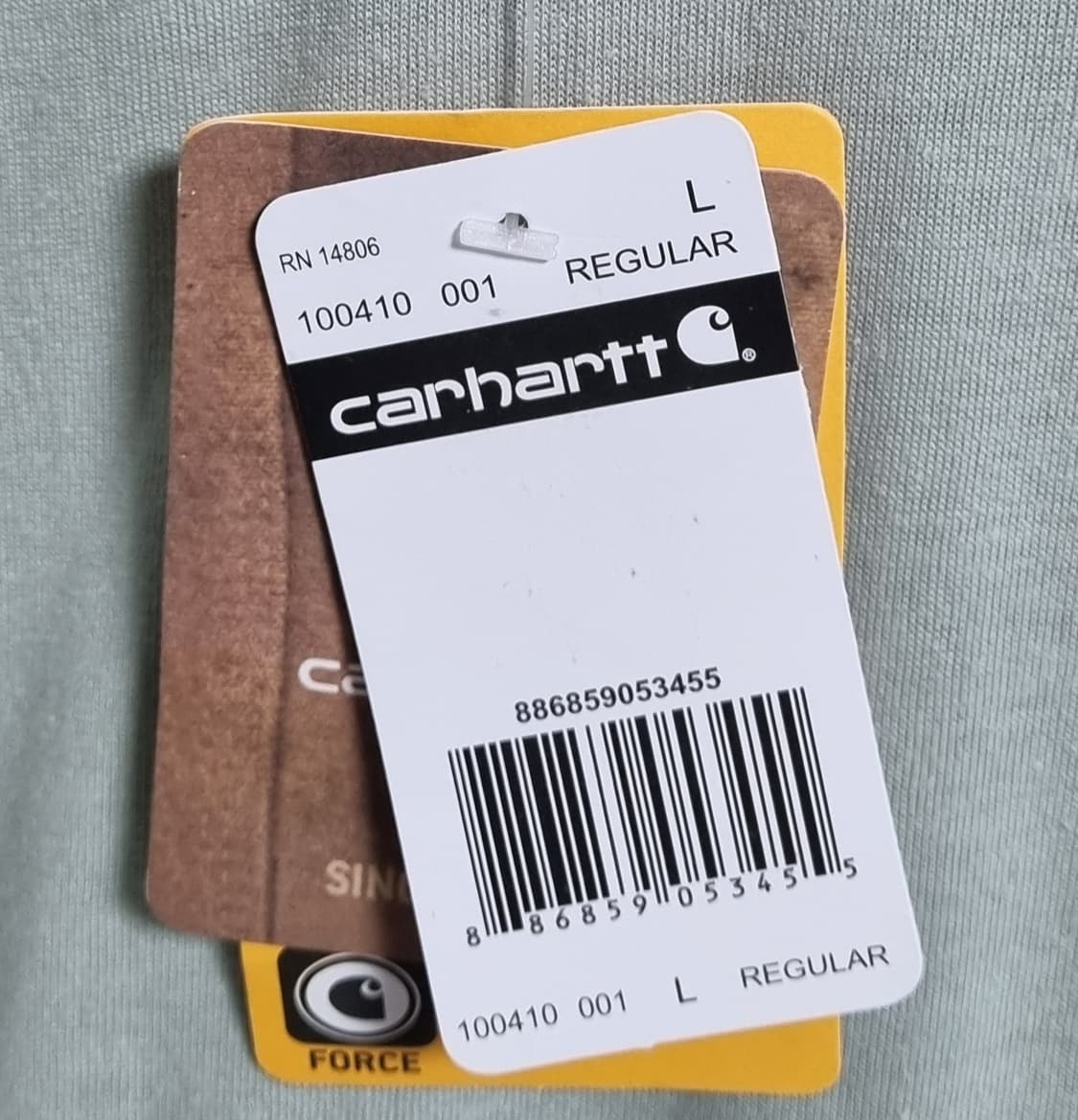 새상품) L (100) 칼하트 라이트민트 포켓 반팔티 상품이미지4