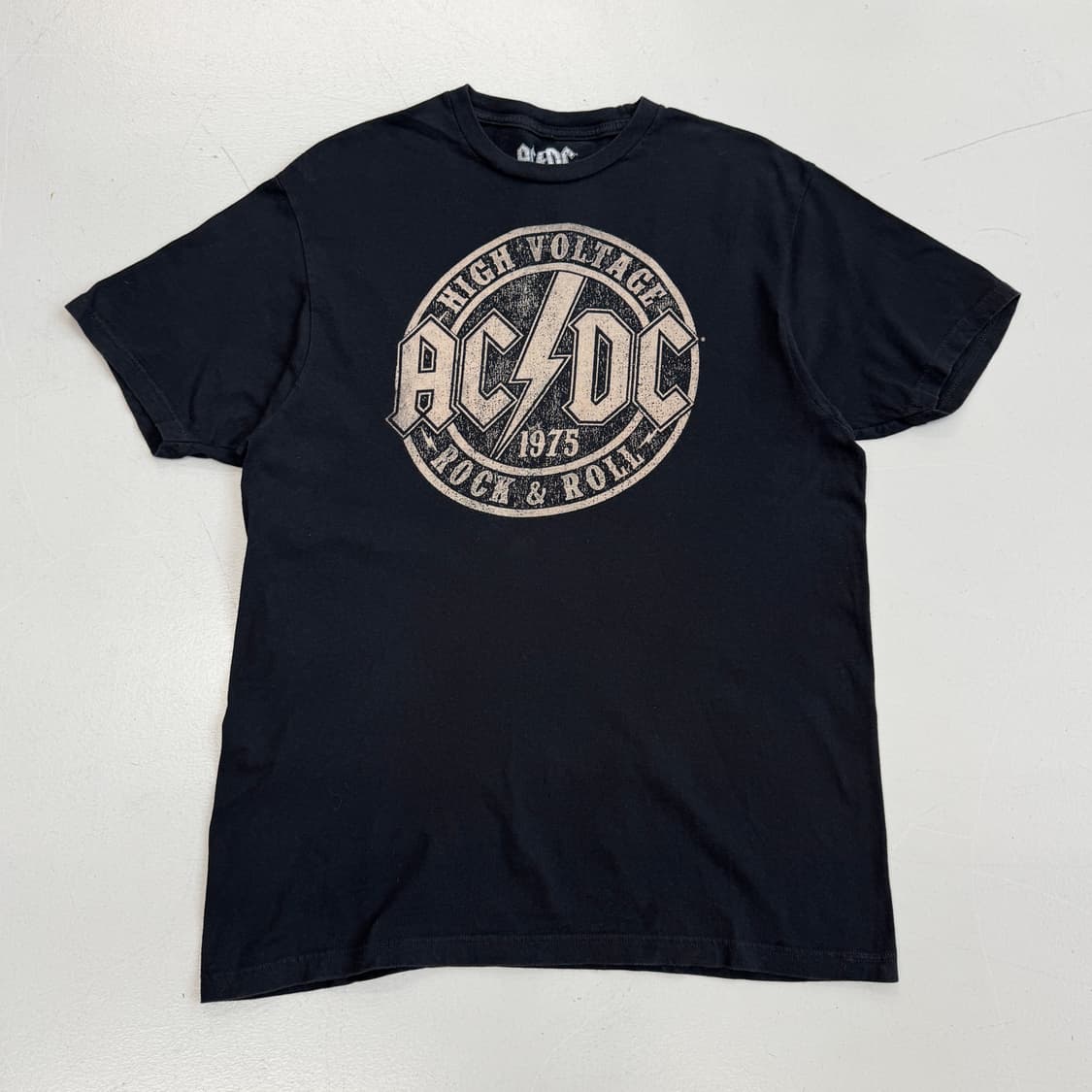 ACDC 빈티지 밴드티 락티 반팔 티셔츠 블랙 상품이미지2