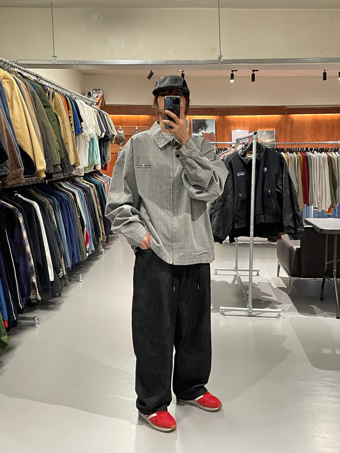 CHAPS 체크 블루종 자켓 상품이미지1
