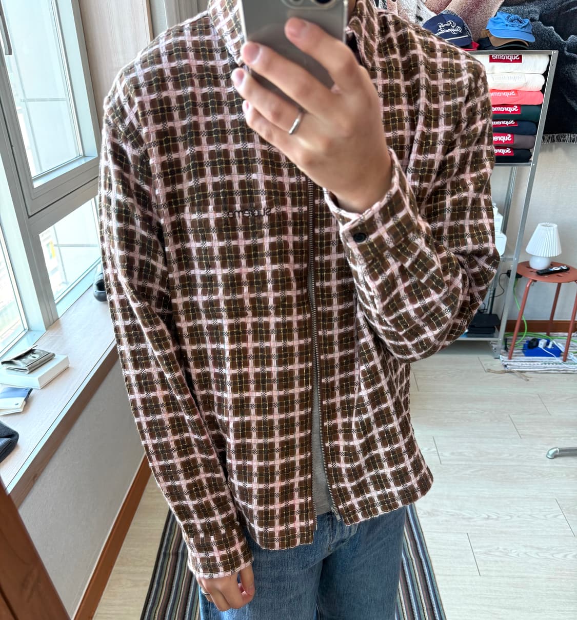 슈프림 메탈릭 플레이드 자켓 상품이미지1