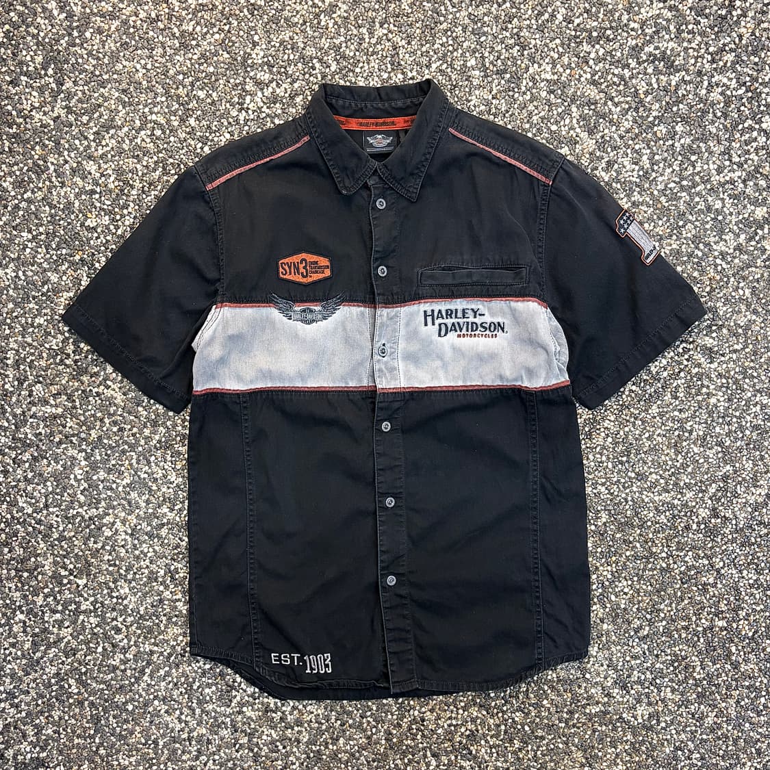 할리데이비슨 아이언 블록 반팔 셔츠 (L) 상품이미지3