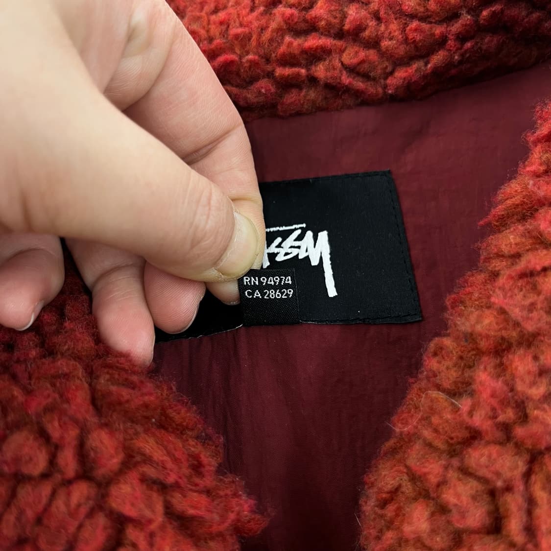 95 스투시 쉐르파 버튼 자수 카라넥 플리스 자켓  상품이미지4