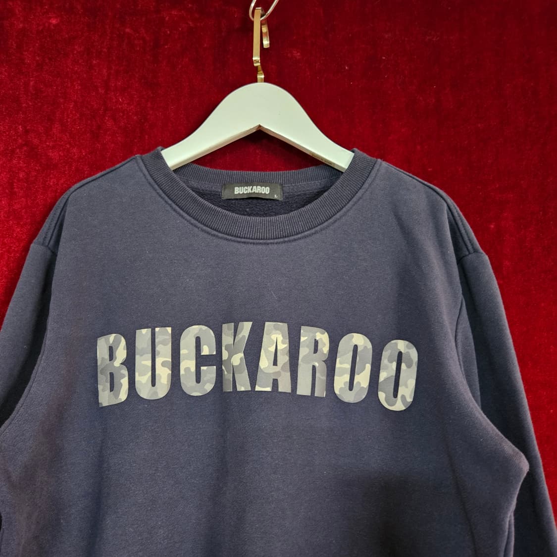 버커루(Buckaroo) 카모 빅 레터링 맨투맨 L size 상품이미지3