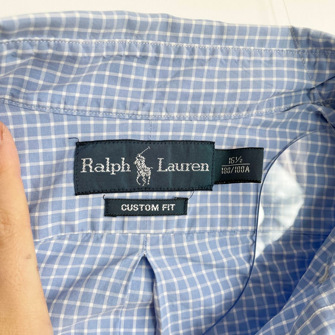 A2 폴로랄프로렌 블루 체크 코튼 셔츠 L사이즈 상품이미지5