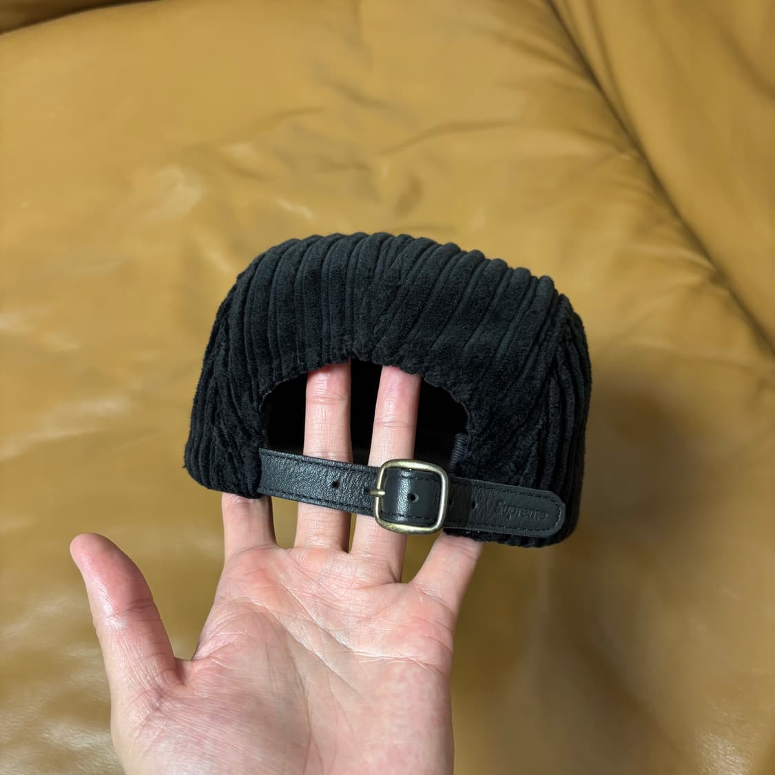 Supreme 슈프림 코듀로이 블랙 캠프캡 모자 (Black) 상품이미지7
