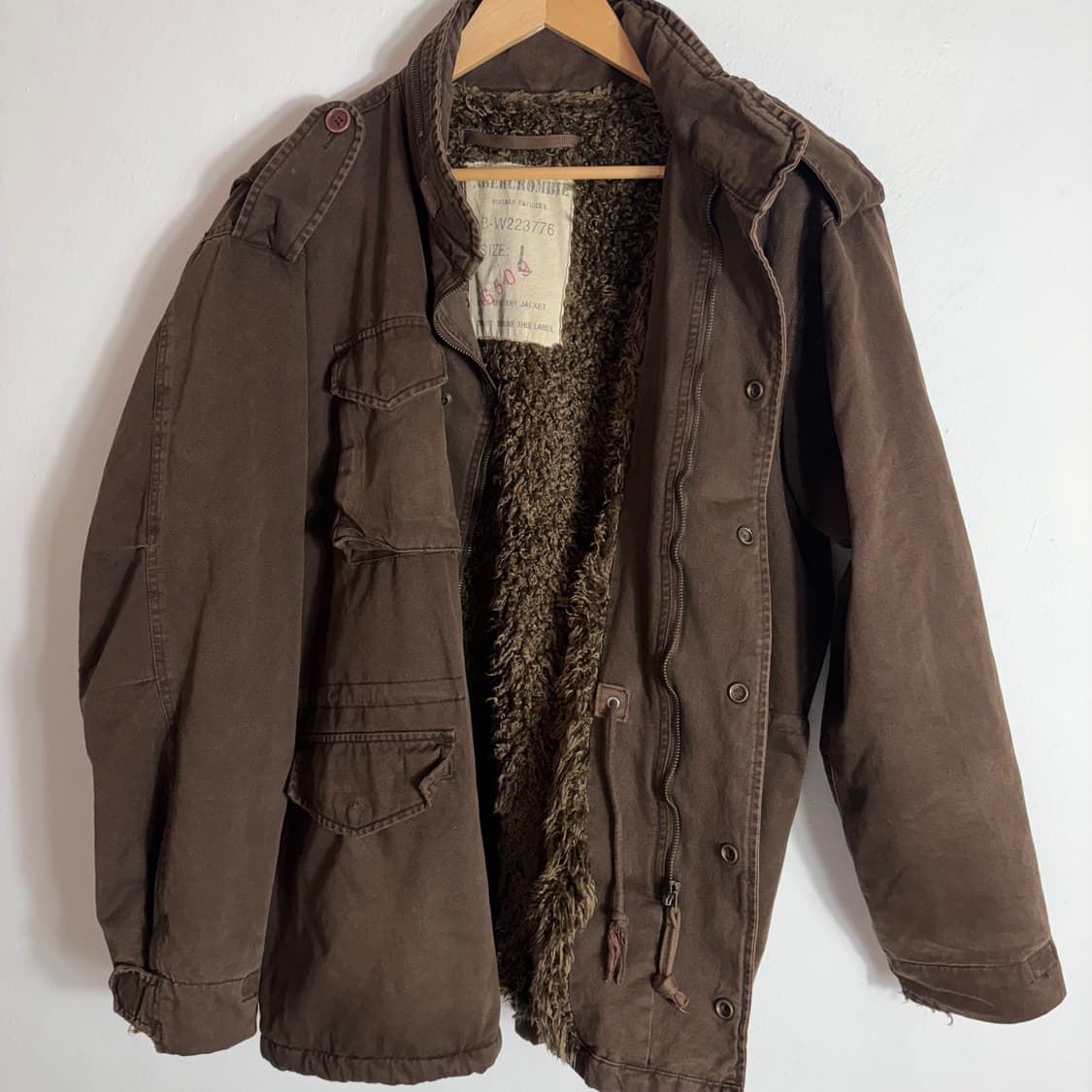 00s 아베크롬비 브라운 빈티지 M-65 야상 자켓(L) 상품이미지6