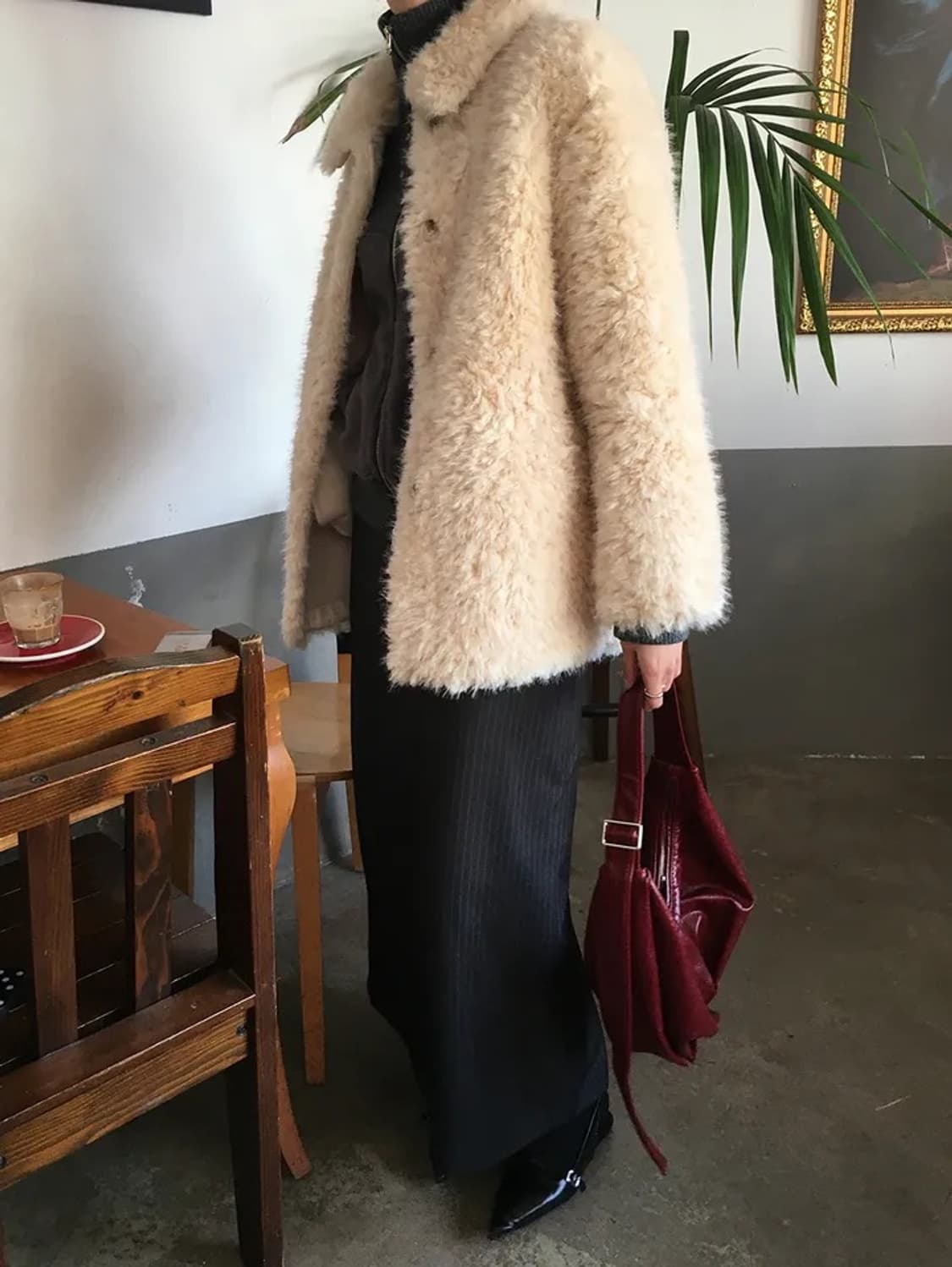 도클 양털 카라 울모80 램스 퍼자켓 상품이미지8