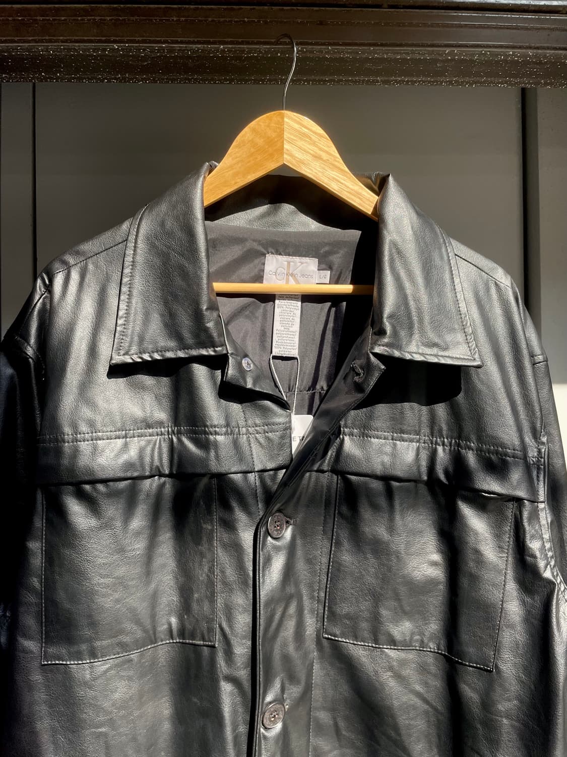 켈빈 클라인 블랙 레더 카코트  상품이미지3