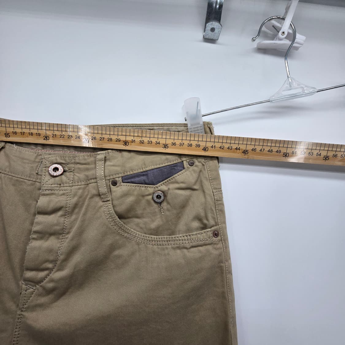 타미힐피거 베이지 데미지 면청 데님 [D50452] 상품이미지4