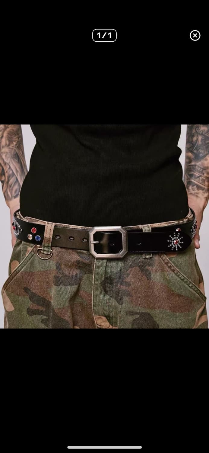Vintage stud leather velt 상품이미지1