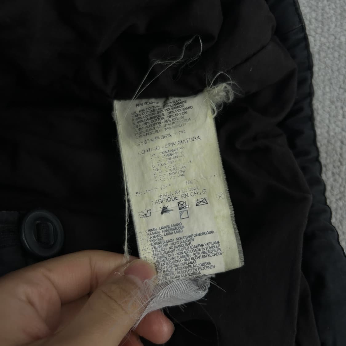 Diesel 디젤 후드 야상 블랙 코트 실측 s 상품이미지3