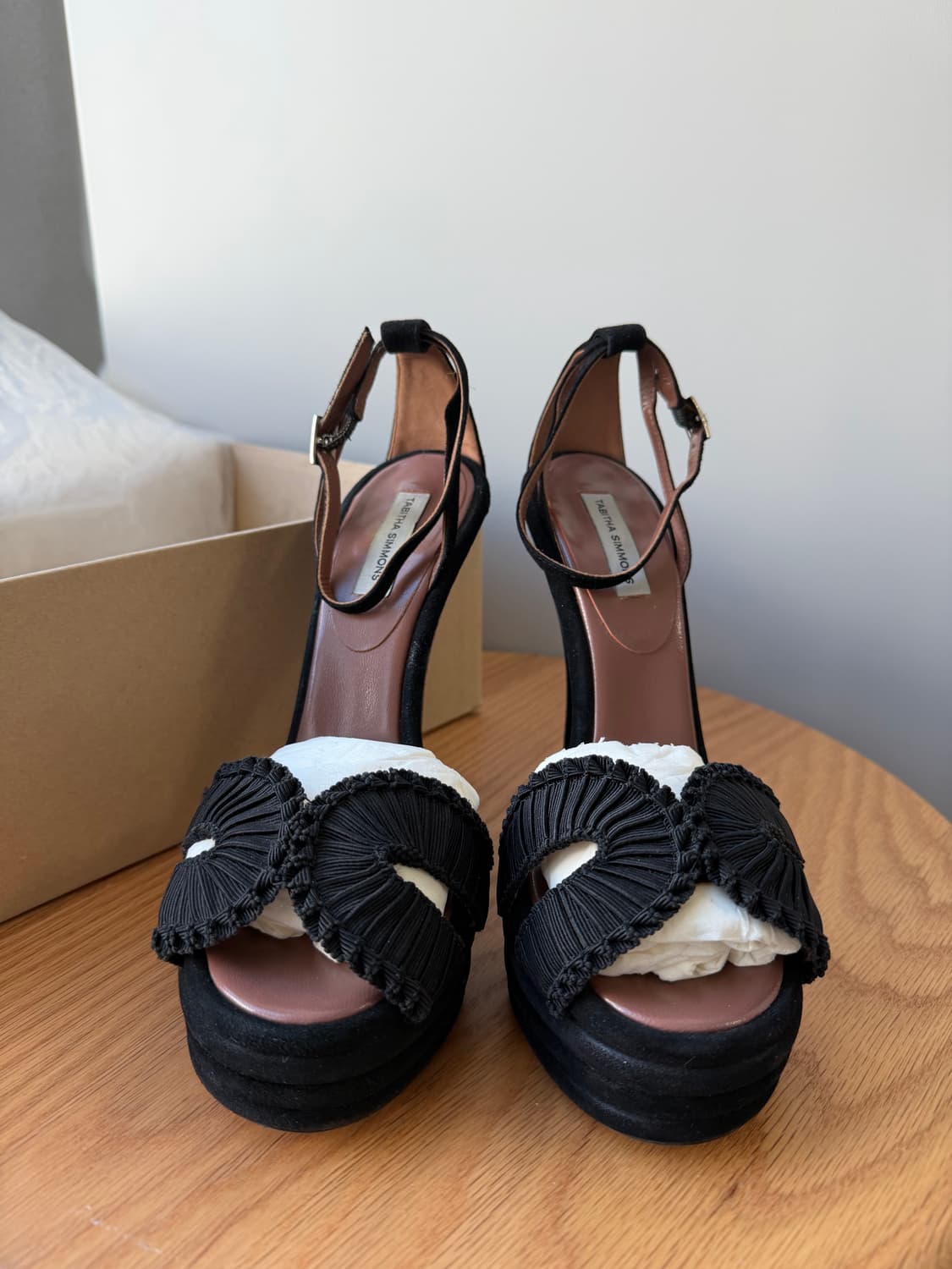 Tabitha simmons  블랙 샌들힐 36.5 (새상품급) 상품이미지1