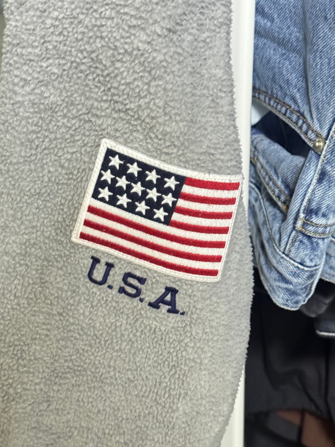 Polo 폴로 랄프로렌 성조기 하프집업 지켓 그레이 s 상품이미지5