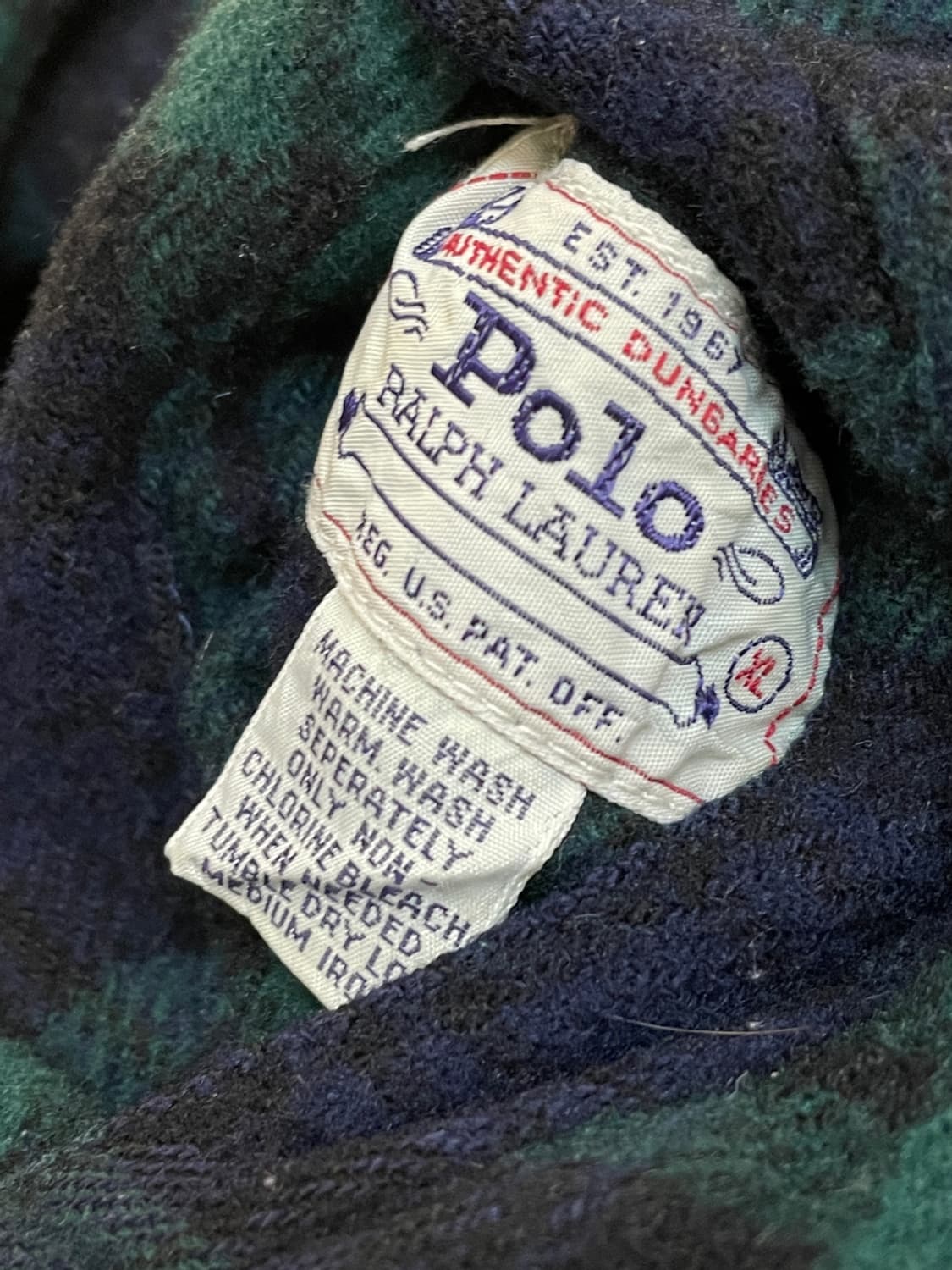 80s 폴로 랄프로렌 리버시블 타탄 체크 데님 자켓  상품이미지9