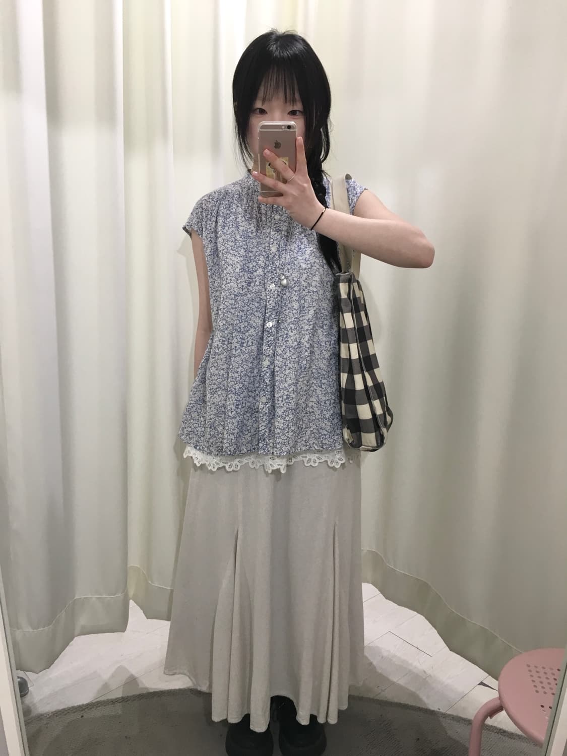 잔꽃 민소매 블라우스 상품이미지2