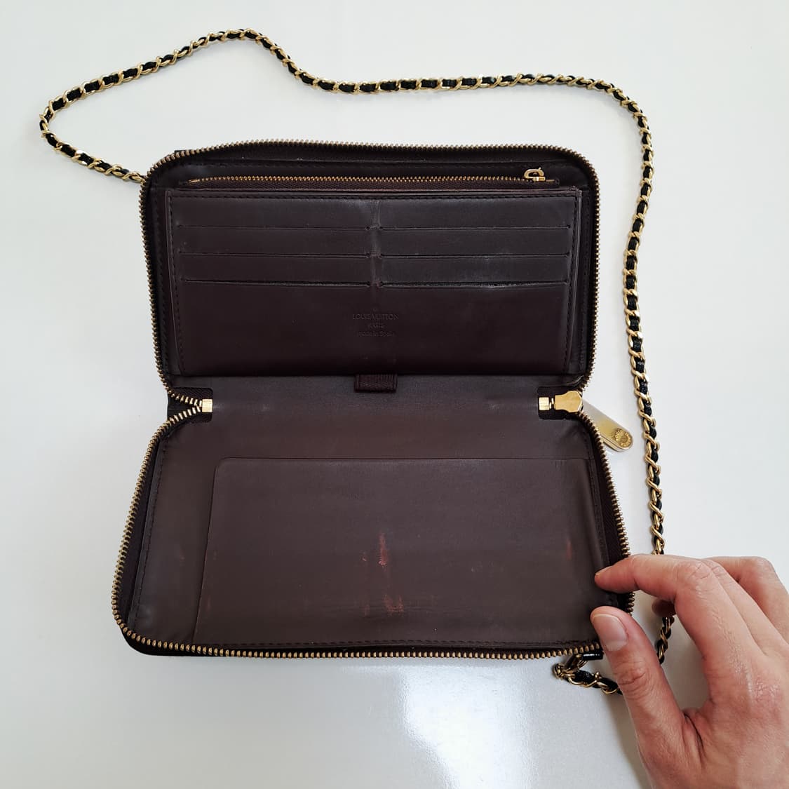 [100%/정품] 루이비통 모노그램 베르니 체인 스트랩 지갑 상품이미지7