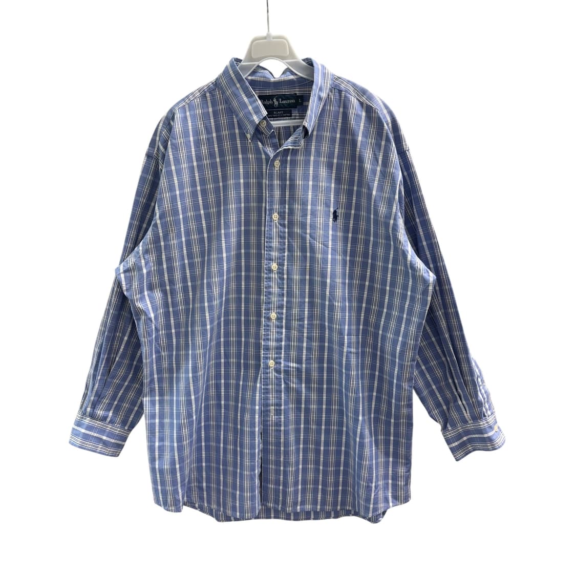 [L] 폴로 블루 체크 셔츠 상품이미지3