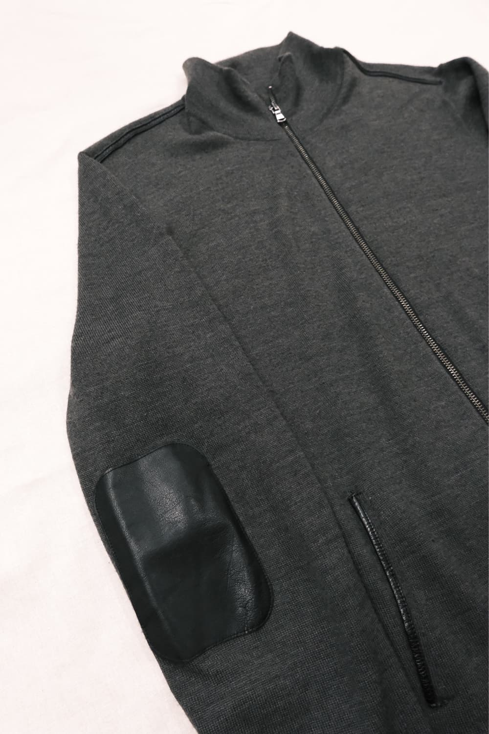 John varvatos 레더 패치 니트 집 L 상품이미지3