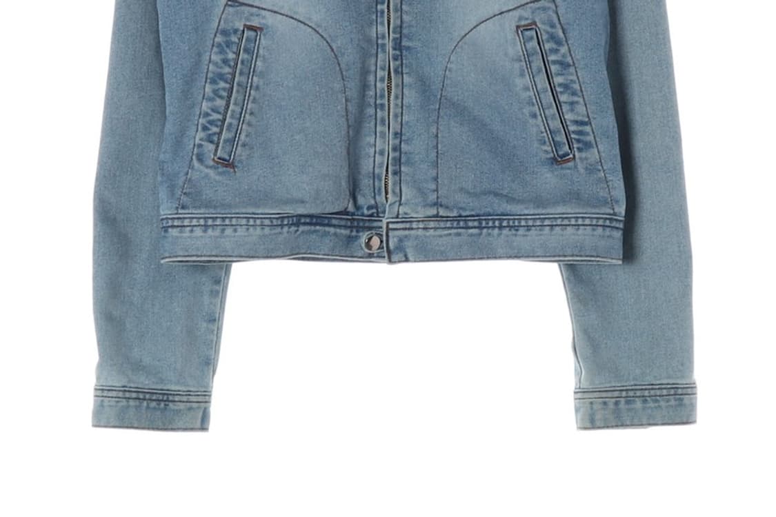 earth.up 차이나카라 워싱 집업 데님 자켓 상품이미지4