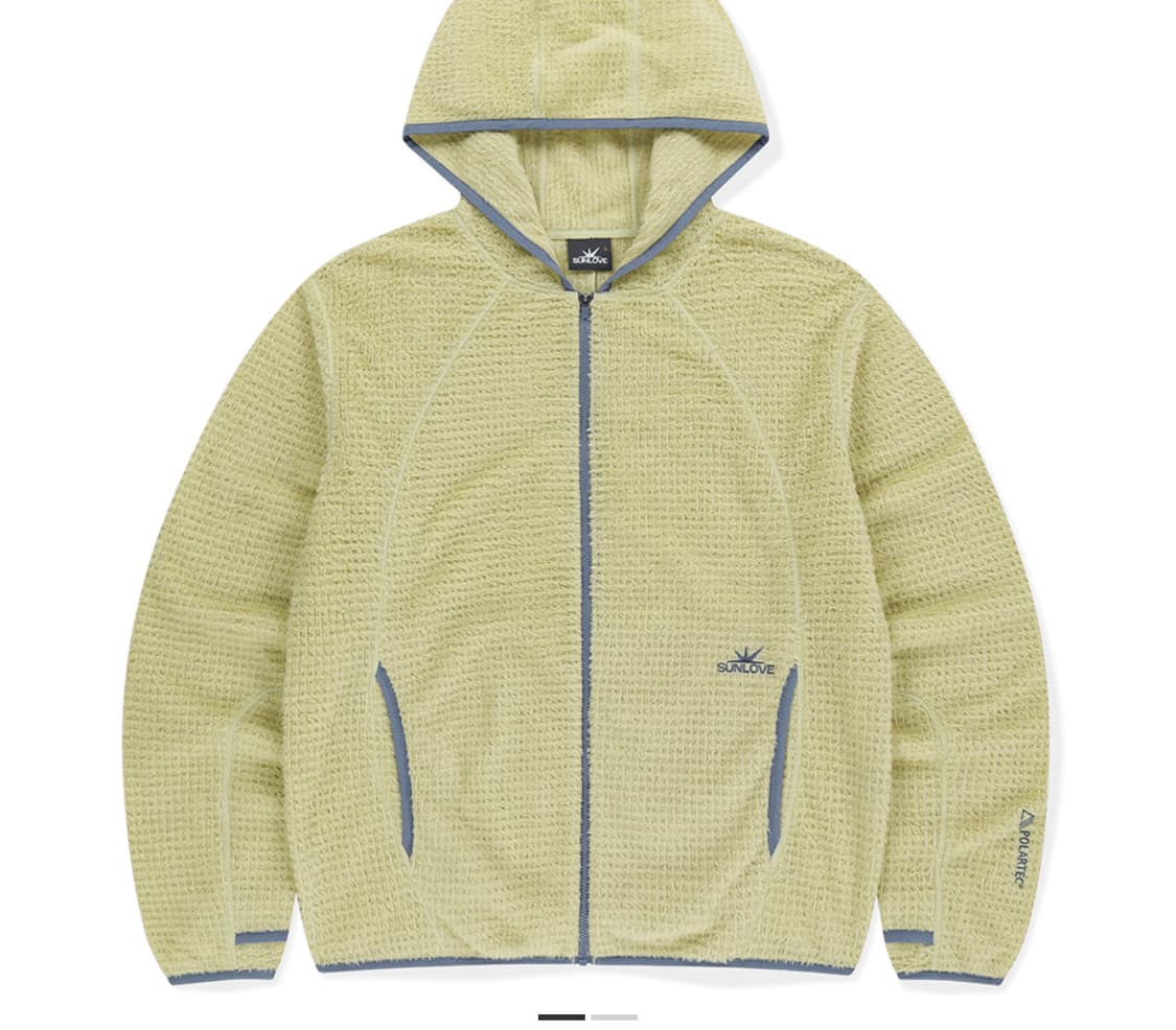 썬러브 폴라텍 알파 집업 후디 베이지 상품이미지2