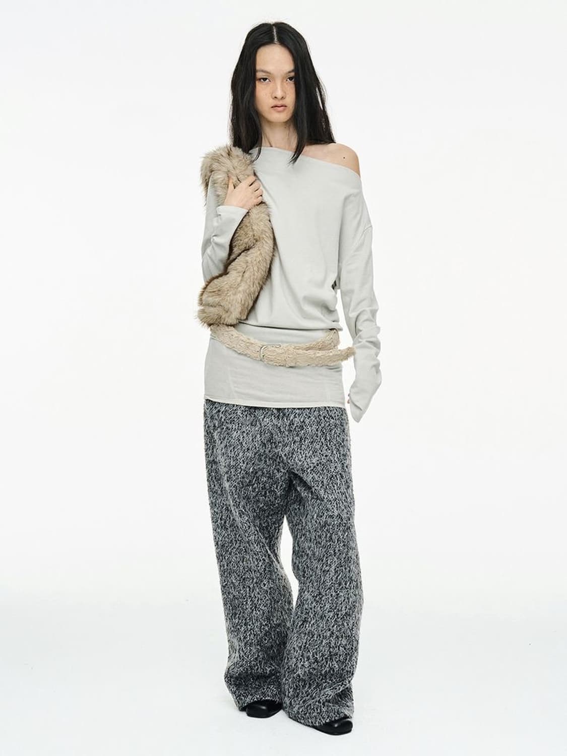 세릭 HAIRY WIDE PANTS 헤어리 와이드 팬츠 cerric  상품이미지2