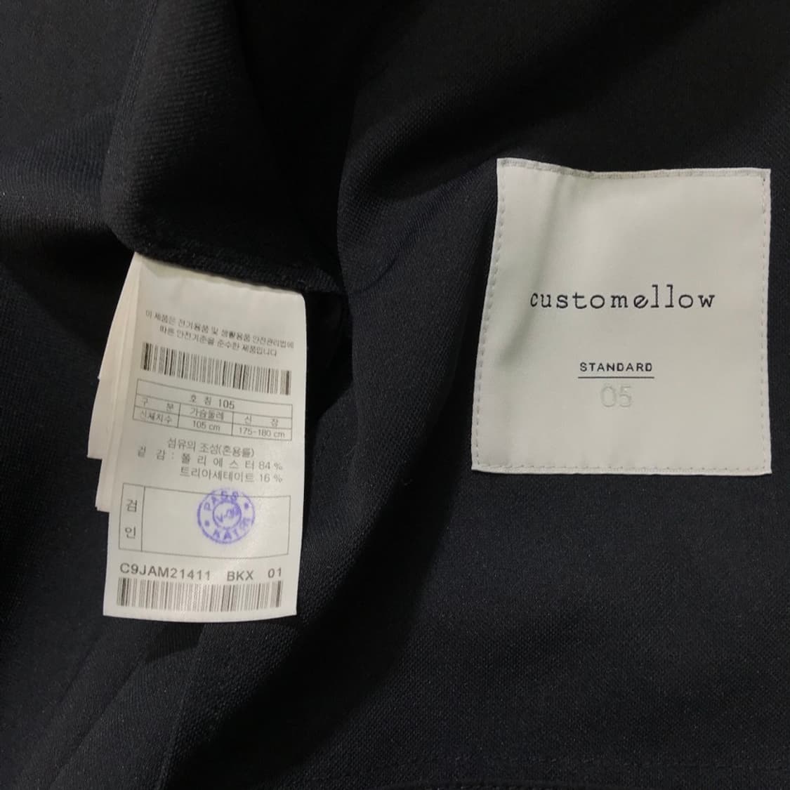[[XL, A급] 커스텀멜로우 춘하 투버튼 블랙 자켓#342 상품이미지5