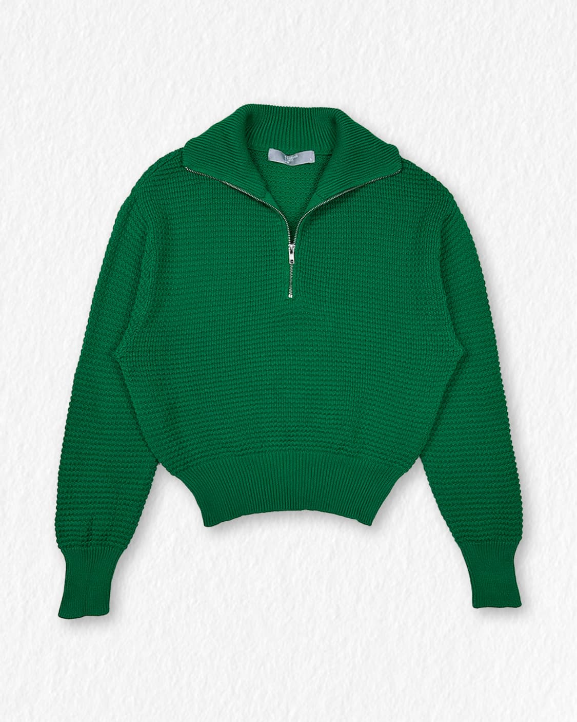 에잇세컨즈 반집업 니트 그린 상품이미지1