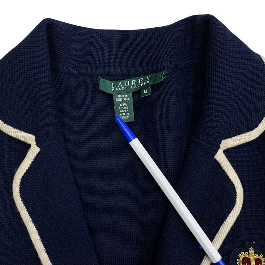 2000s 폴로 랄프로렌 골드자수 로고 니팅 가디건 자켓 M 상품이미지5