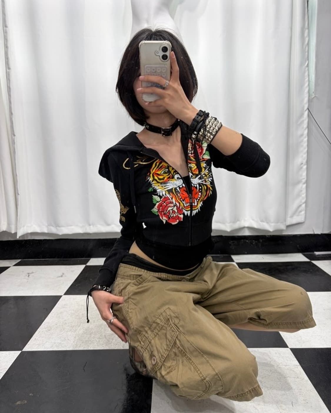 🎸Ed Hardy 블랙 프린팅 후디🎸 상품이미지4