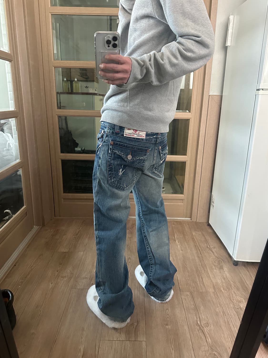 30) 트루 릴리전 남성 y2k 로우라이즈 스트레이트 데님팬츠 상품이미지2