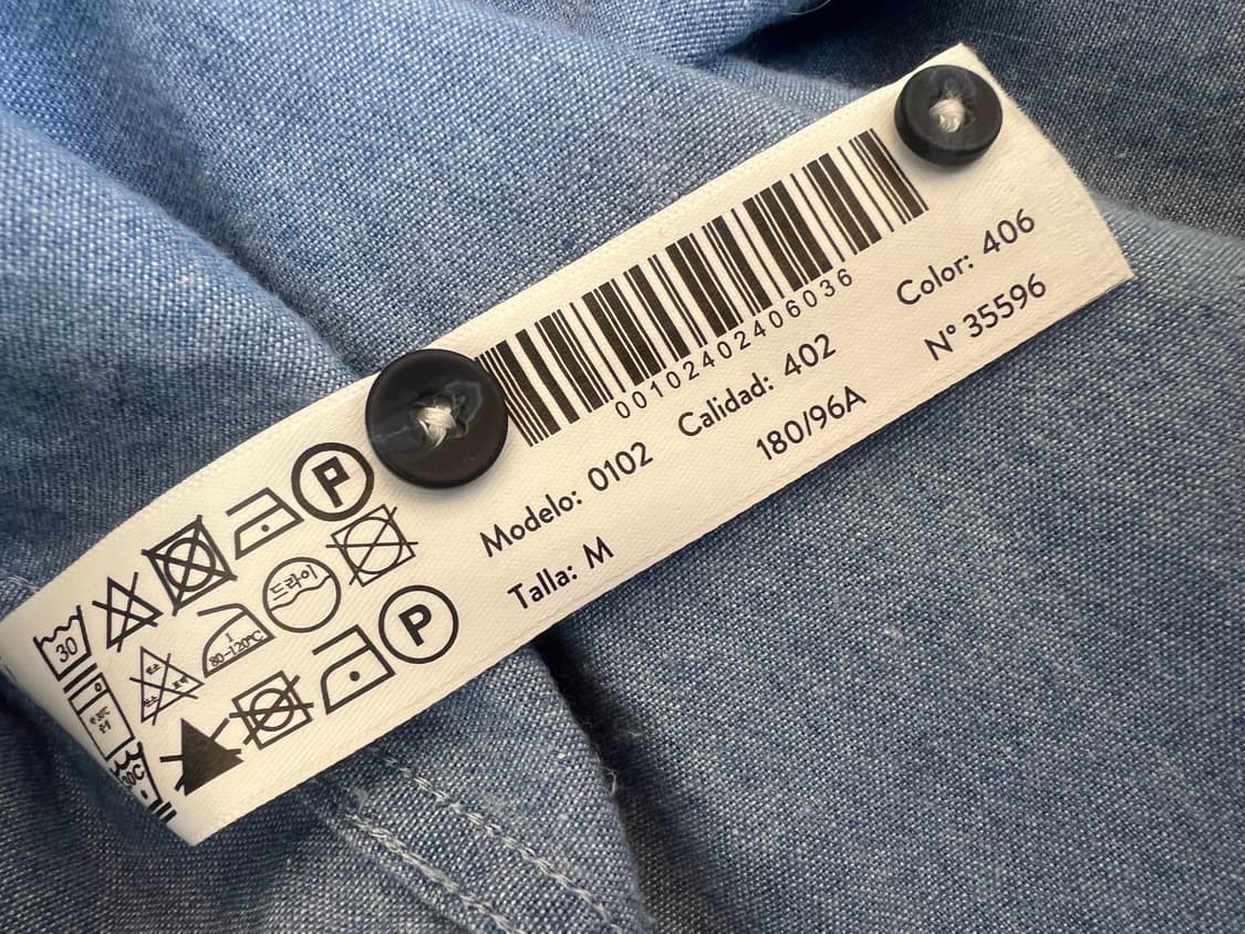 마시모뚜띠 남성 중청 데님긴팔셔츠 청헤지셔츠 상품이미지7