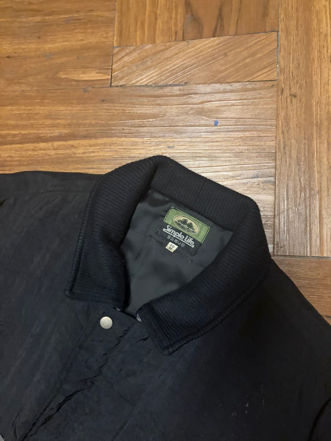 80s KOREAN VINTAGE LEATHER POCKET BOMBER 상품이미지5