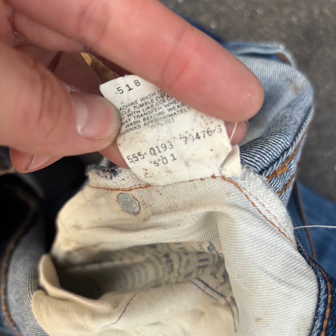 90년대 미국 리바이스 501 빅e 셀비지 상품이미지10