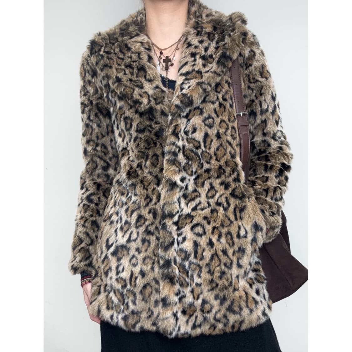 빈티지 레오파드 퍼자켓 상품이미지1
